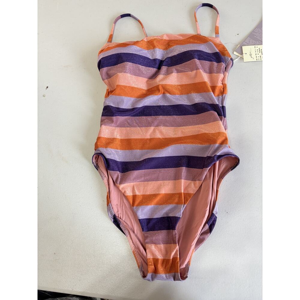 Gottex Women's Standard Luma Vacy Shine Bandeau One Piece Swimsuit Purple ora 8